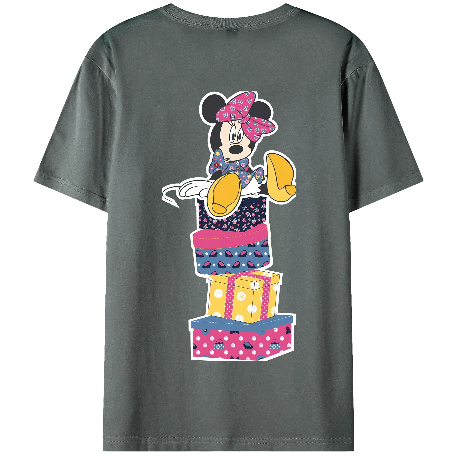 （画像用） ミッキーマウス Mickey Mouse 綿100％半袖Tシャツ（背面プリント）